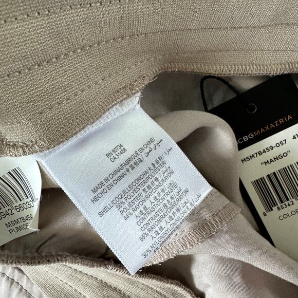 BCBGMaxazria Pumice Satin Drawstring Shorts Women’s size small NWT $108 - Picture 2 of 5